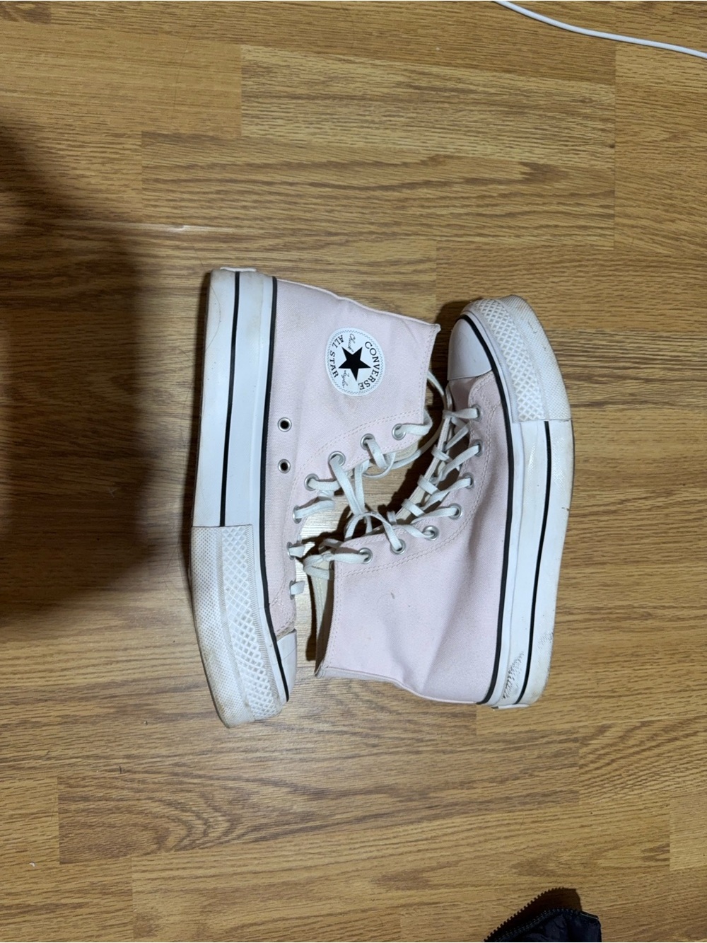 Converse Light Pink High-Top Platform Sneakers